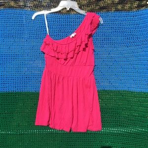 Off the shoulder pink top